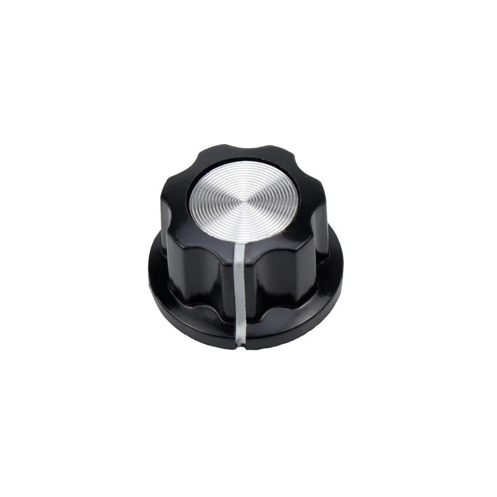 Miwayer 10Pcs Potentiometer Volume Control Knob Silver Tone Top 1/4"Shaft w/Set Screw /for Guitar Effect Sound Pedal Replacement
