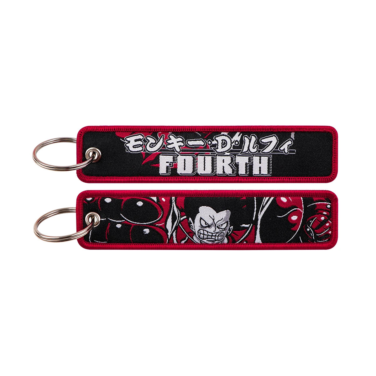 Anime Pirate Embroidery Key Fobs Manga Key Tags Cool Keychains for Women Men Car Keyrings Cosplay Accessories Friends Gift Toy