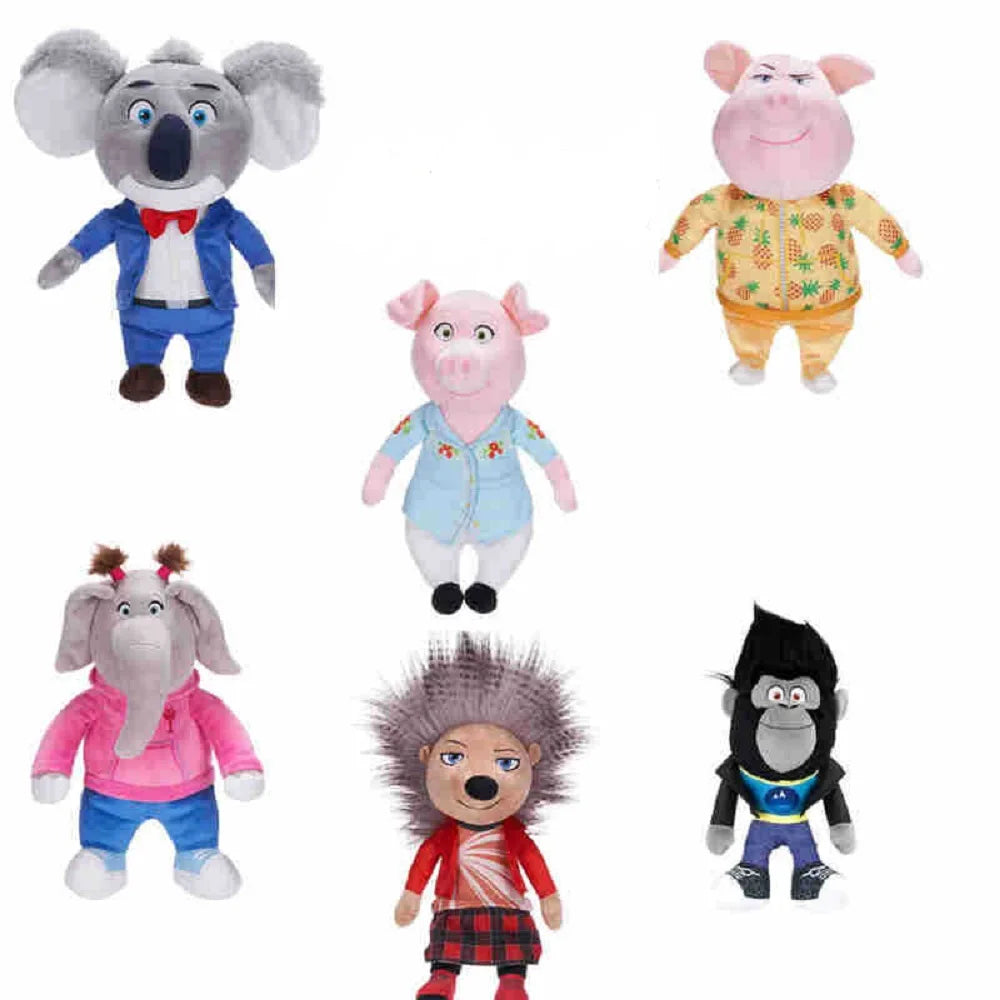 2025 New 12 Inches SING 2 Plush JOHNNY ROSITA MEENA BU STER Anime Plushies Cute Soft Game Peripherials Figure Dolls Toys Gifts