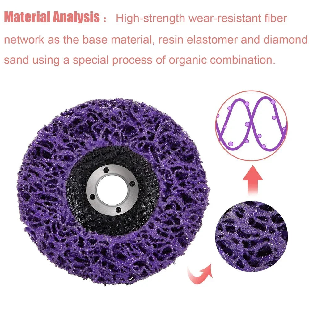 1PCS100/115/125mm Coral Disc Poly Strip Disc Diamond Grinding Wheel Flap Disc for Angle Grinder Paint Rust Removal Clean Abrasiv