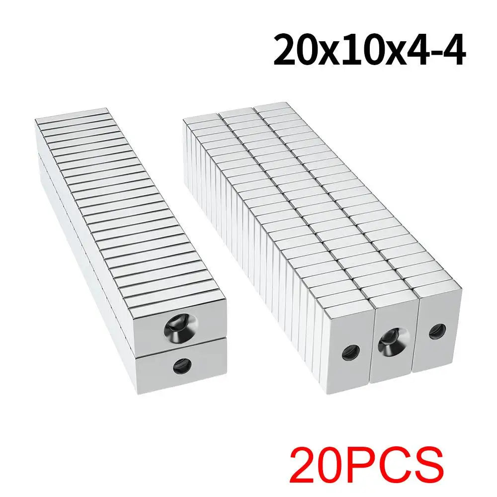 Super Strong Neodymium Magnet  N35 NdfeB Permanent Magnetic imanes Block with holes Powerful Magnets Refrigerator Magnet