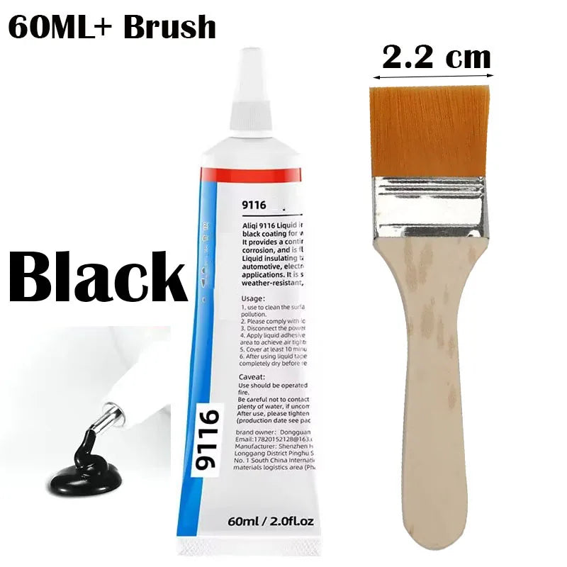 Liquid Waterproof Electrical Tape Epoxy Resin Black Glue Quick Drying Sealant For Wires And Cables Home Use Fix Line Glue