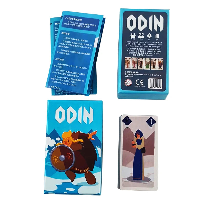 Chinese and English ODIN Board Game Fun Family Party Card Game for 2-6 Players 15 Minutes