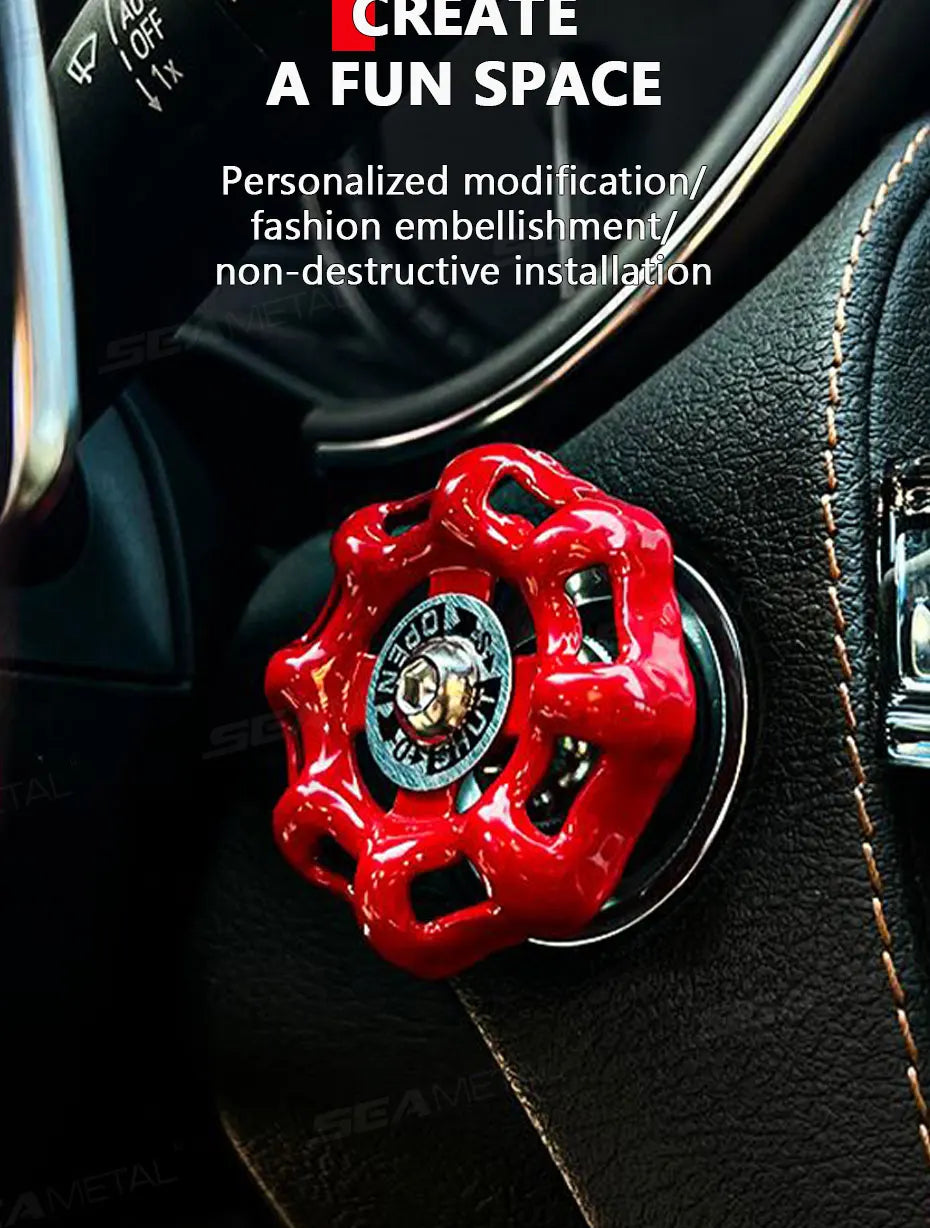 BLALION Fun Car Center Control 3D Valve Decoration Auto Interior Shift Knob Cover Air Conditioner Button Valve Switch Sticker
