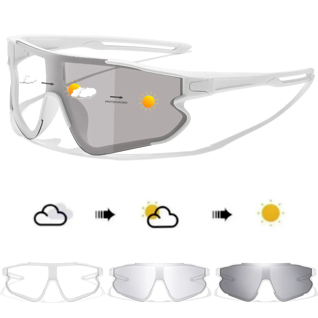 New Style Brand Photochromic Eyewear Men Women Bicycle MTB Bike Running Fishing Cycling Glasses Comfortable Windproof Goggles
