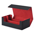 Card Storage Box, Card Deck Case Holds 1200+ Single Sleeved Cards, Strong Magnetic PU Leather Card boxes for TCG