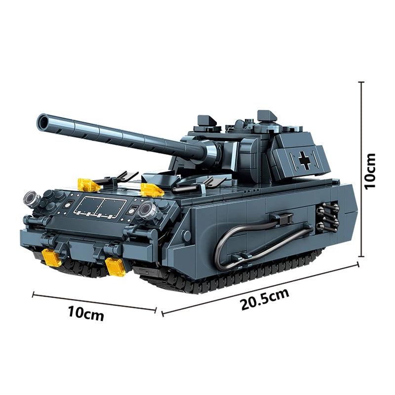 WW2 Military Army Soldiers World War 2 Tank Armored Vehicle Model Assemble Building Blocks Bricks Children's DIY Toys Gift