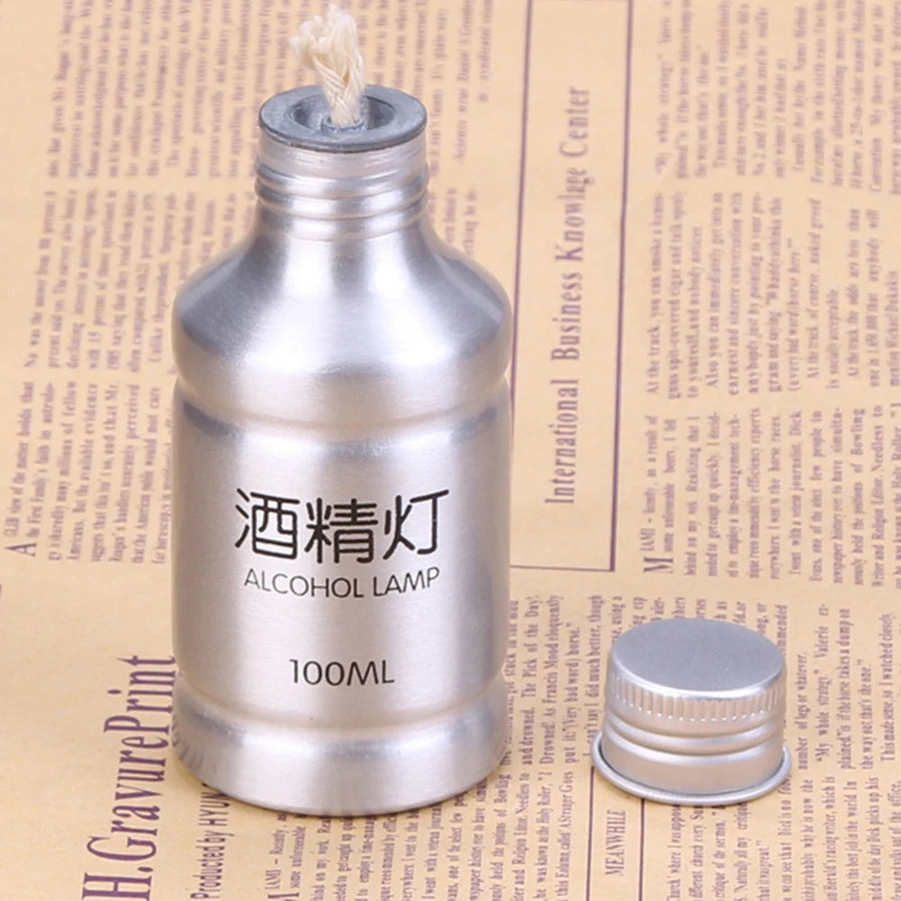 100ML Stoves Alcohol Lamp Portable Aluminum Alloy Lamp Alcohol Liquid Stove For Outdoor Survival Camping Laborotary Teaching