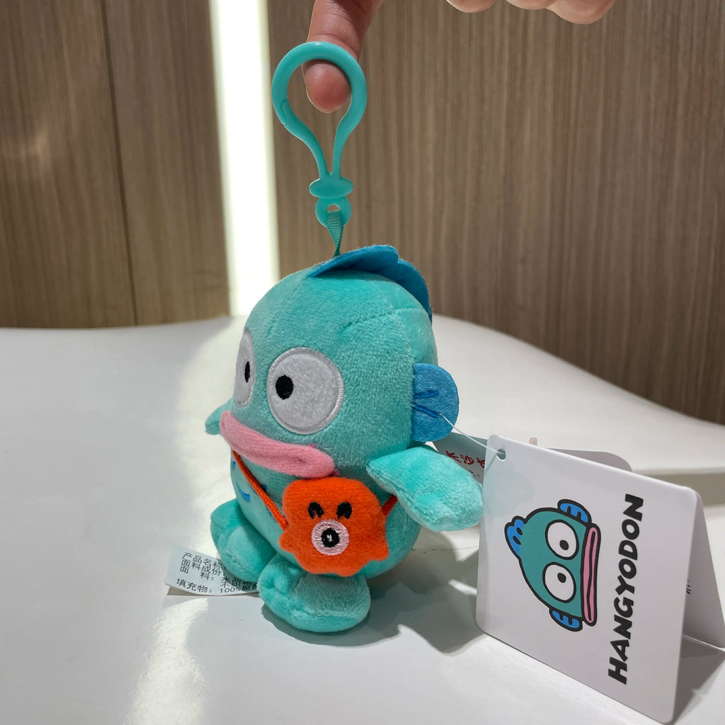 Genuine Sanrio Hangyodon Melody Kuromi Pendant Plush Toys Small Charms Sayuri Model Doll Stuffed Toys Girls Boys Birthday Gifts