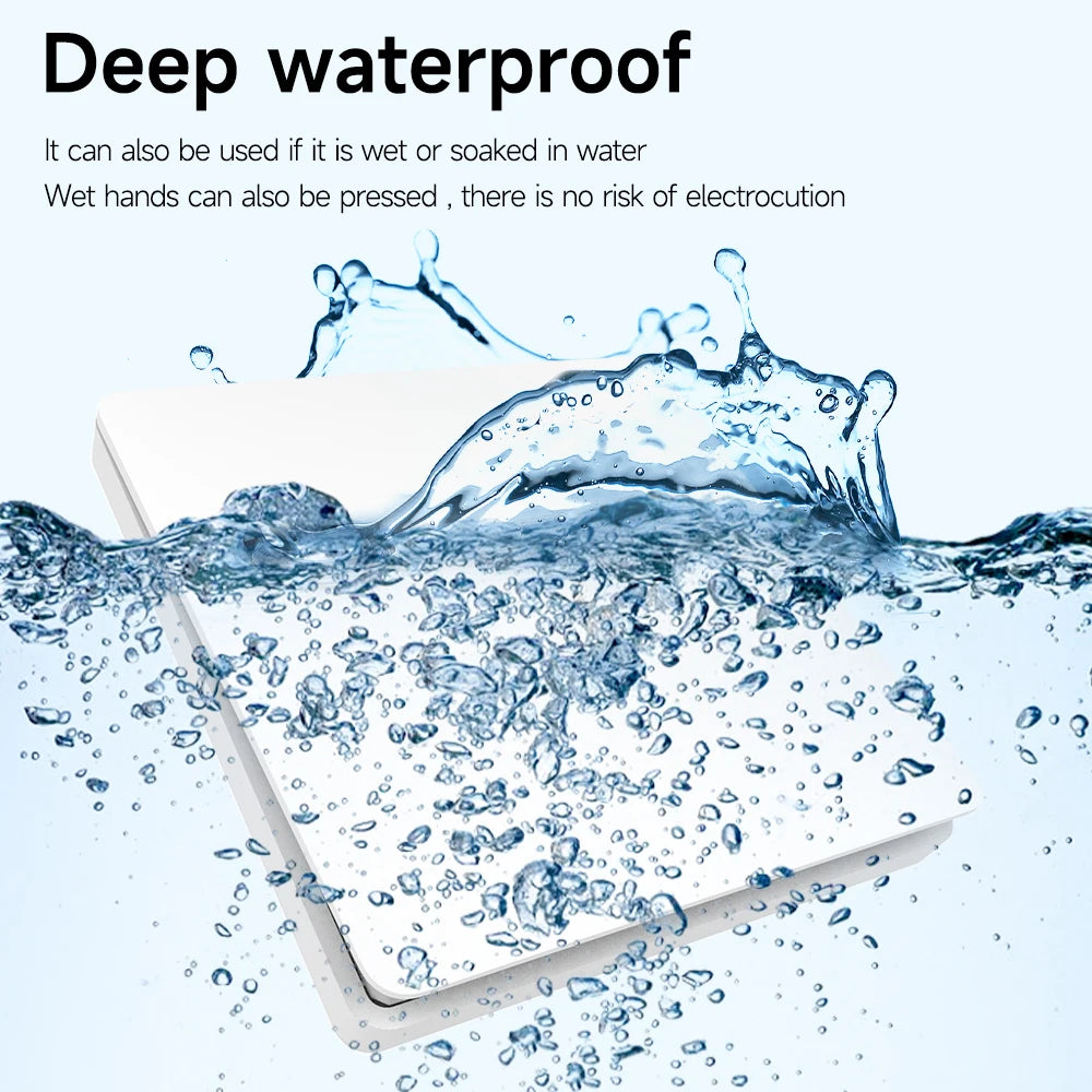Lunzo RF 433 Self-generating Wireless switch  1 gang No Battery Required Self-Powered Waterproof Remote Control Light Swit