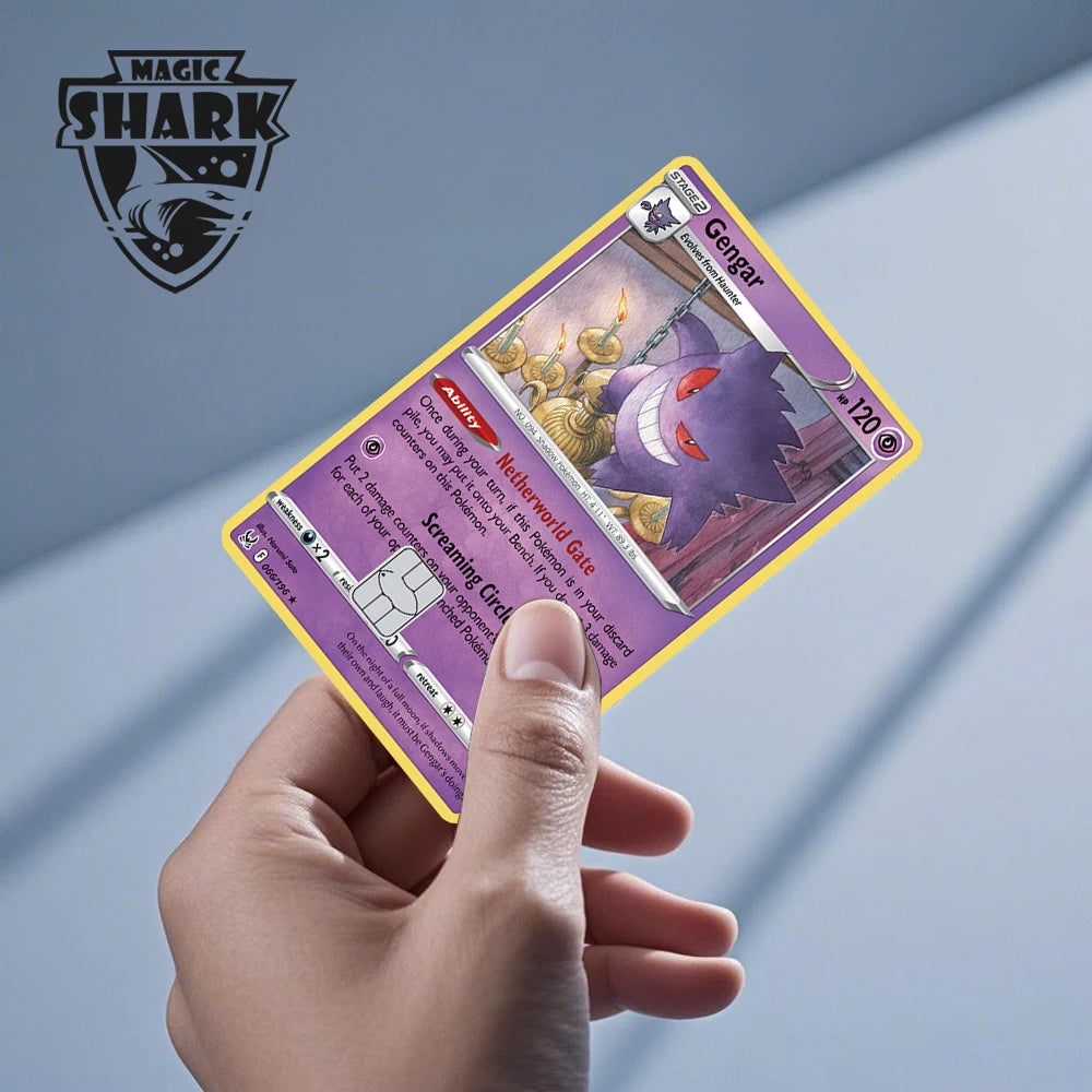 New Bulbasaur Pikachu Charmander Squirtle Mew Gengar Pokemons PTCG Film Skin Cover Sticker for Credit Debit Card