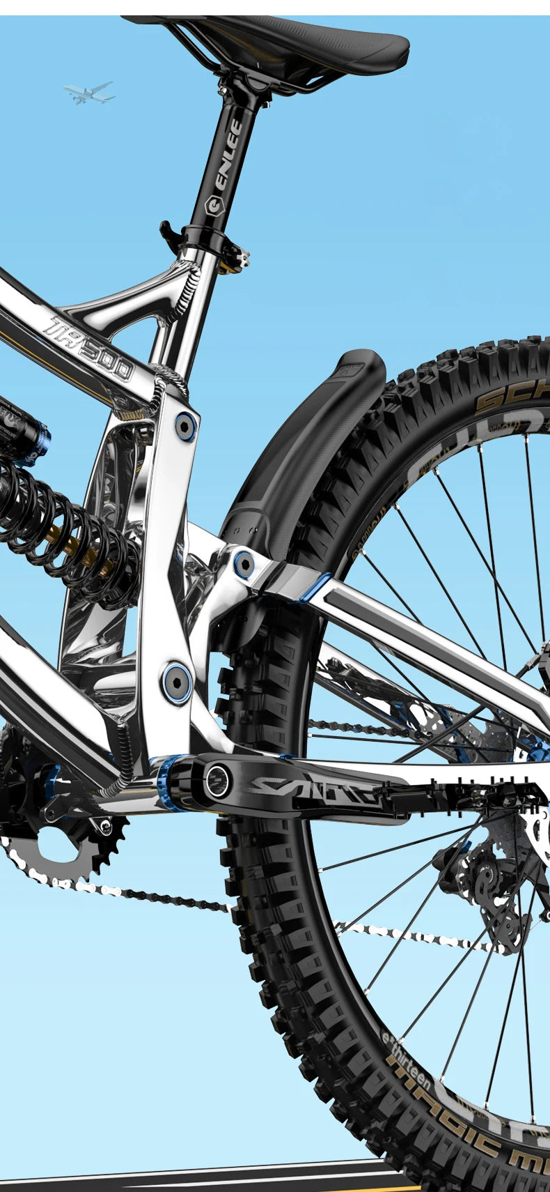 1/2PCS ENLEE Bike Hard Shell Fender Bicycle Front Rear Tire Wheel Mudguard MTB Bicycle Mud Guard Fender Cycling Part Accessories