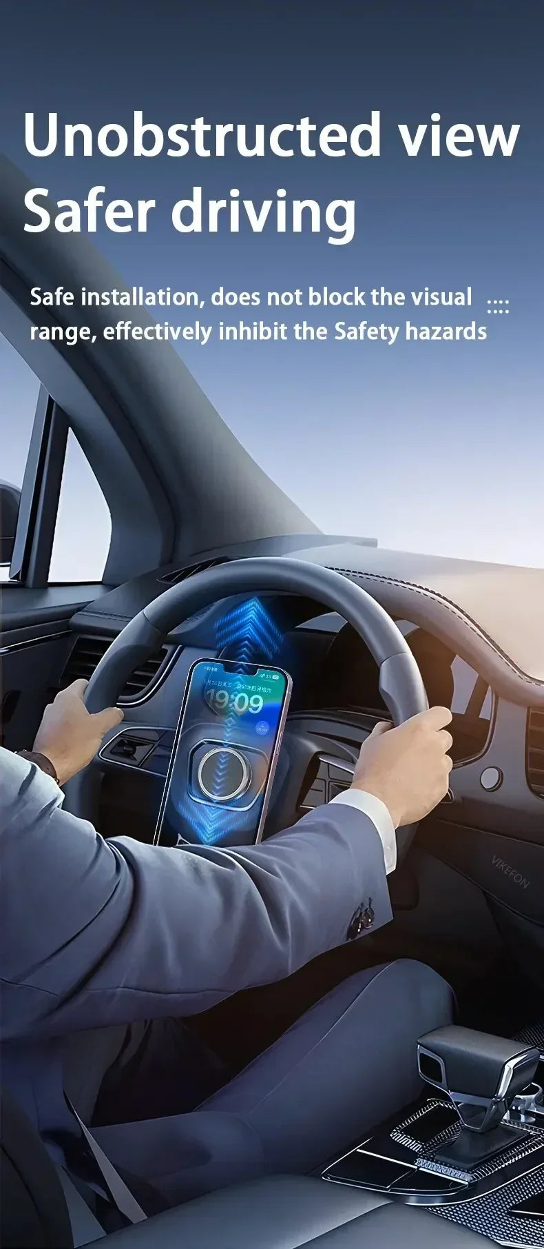 Magnetic Car Phone Holder Mount Without Gravity Mobile Cell GPS Magnet Suction Support In Car Bracket for iPhone Samsung Stand