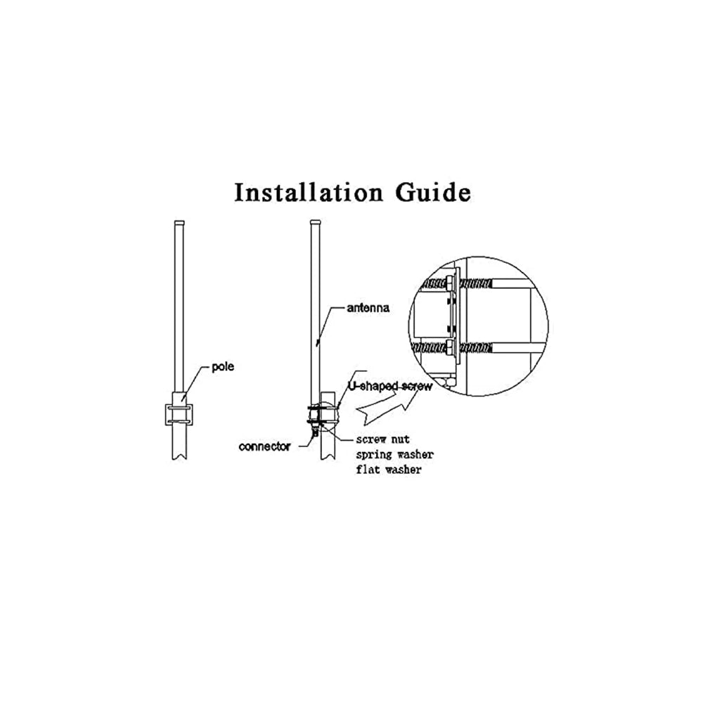 868MHz Fiberglass Antenna Outdoor OMNI Antenna 868 MHz Helium Bobcat Miner  Hotspot Antennas for Meshtastic Lorawan Long Range N