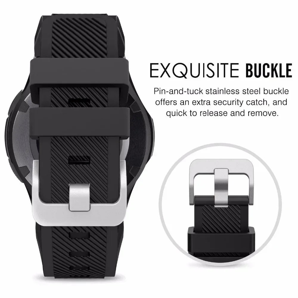 20mm 22mm Band for Samsung Galaxy Watch 7/5/6/4/3/46mm/active2/Gear s3 Frontier/Sport silicone bracelet Huawei GT 4/3/2/2E strap