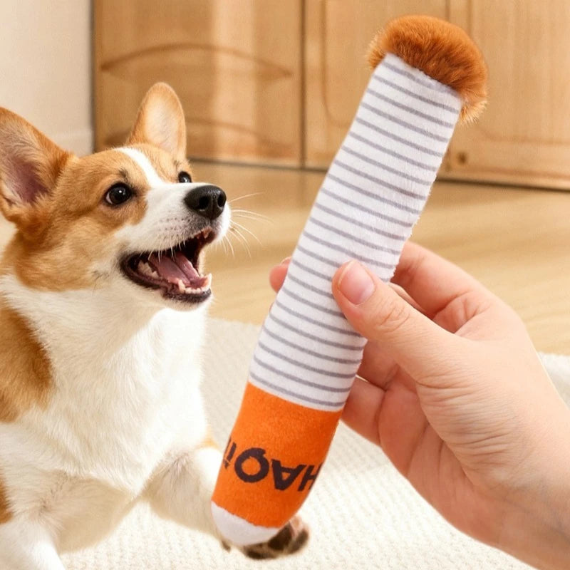 Creative Dog Toys Cigarette Interactive Giggles Puppy Toy Funny Interactive Plush Dog Toys Funny Plush Chewing Toy Cigaret Box