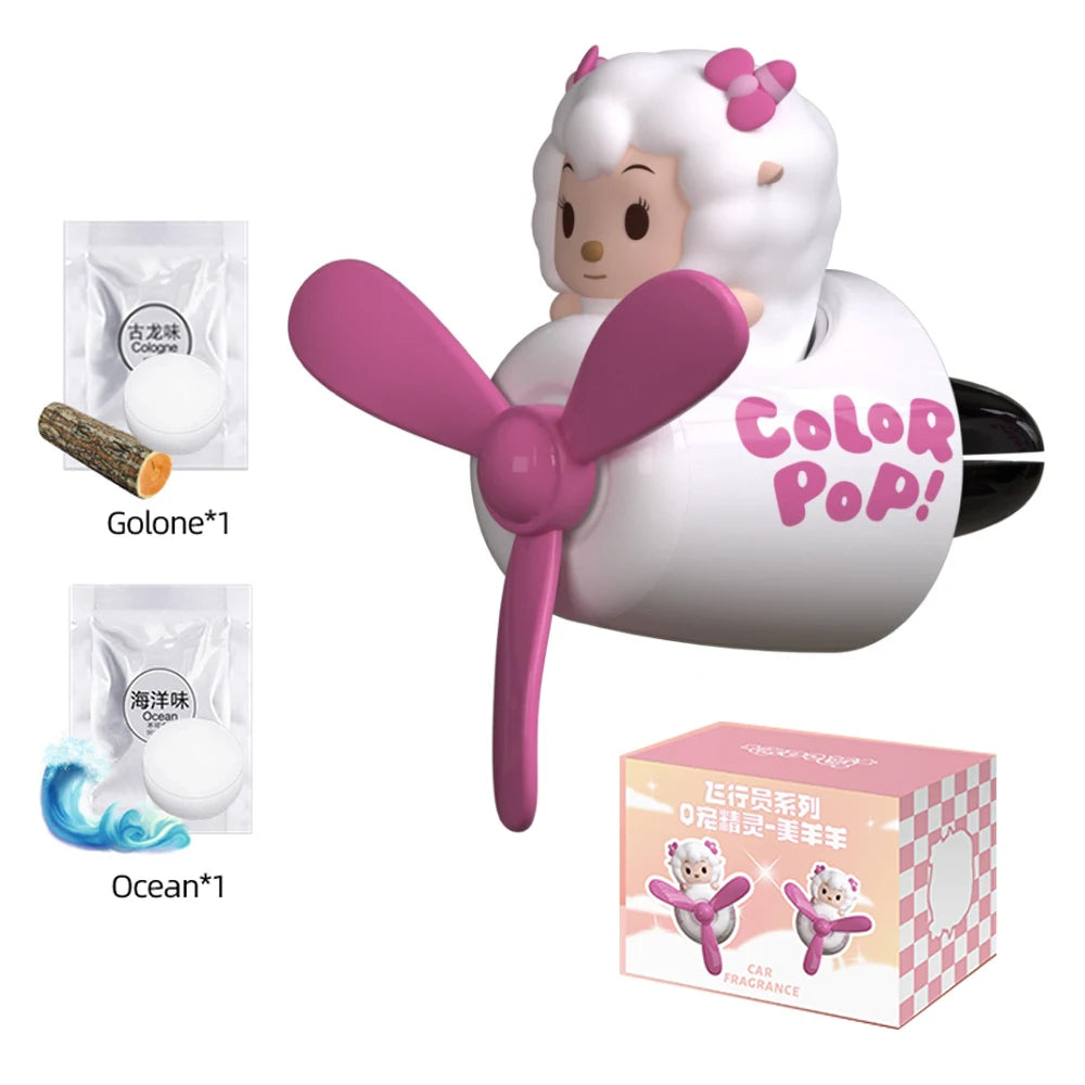 Cool Bear Pilot Car Air Freshener Rotating Propeller Air Outlet Perfume Fragrance Flavoring 자동차 공기 청정기 Accessories 방향제 차량용
