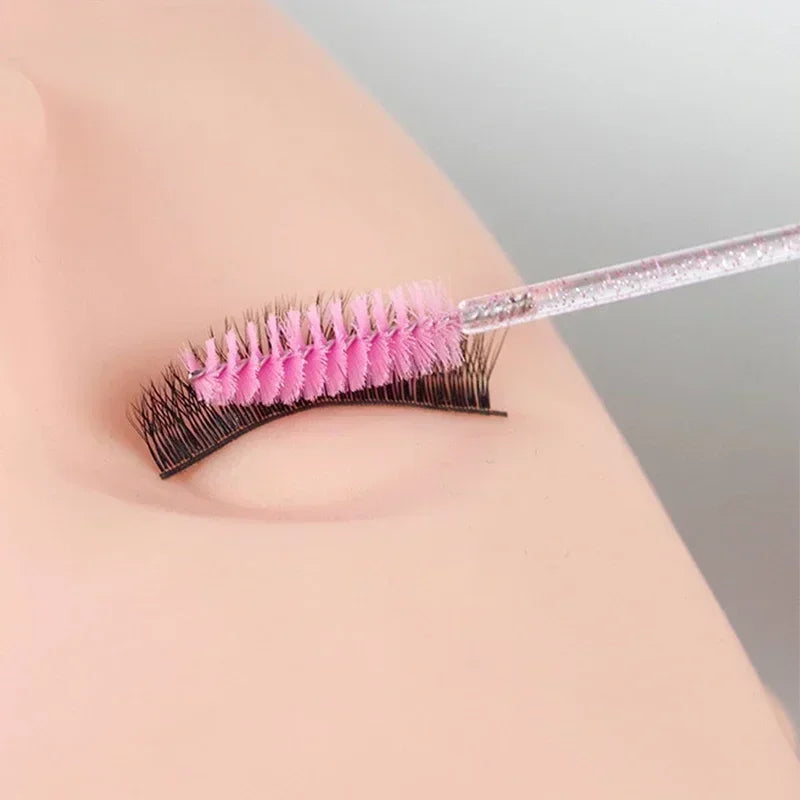 100pcs Disposable Eyelash Brushes Spoolies Micro Lash Mascara Wands Combs Wholesale for Eyelash Extension Makeup  Cosmetic Tools
