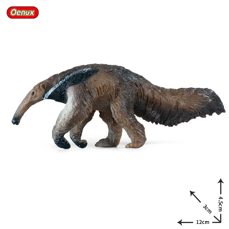 Oenux Simualtion Cute Forest Wild Animals Action Figures Owl Pangolin Manatee Rabbit Model Miniature Cake Toppers Kids Gift Toy