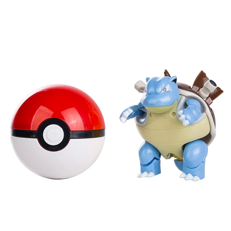 About Pokemon Anime Figure Charizard Pikachu Gyarados  Pocket Monster Figure Pokeball Action Deformation Toy Model Gift