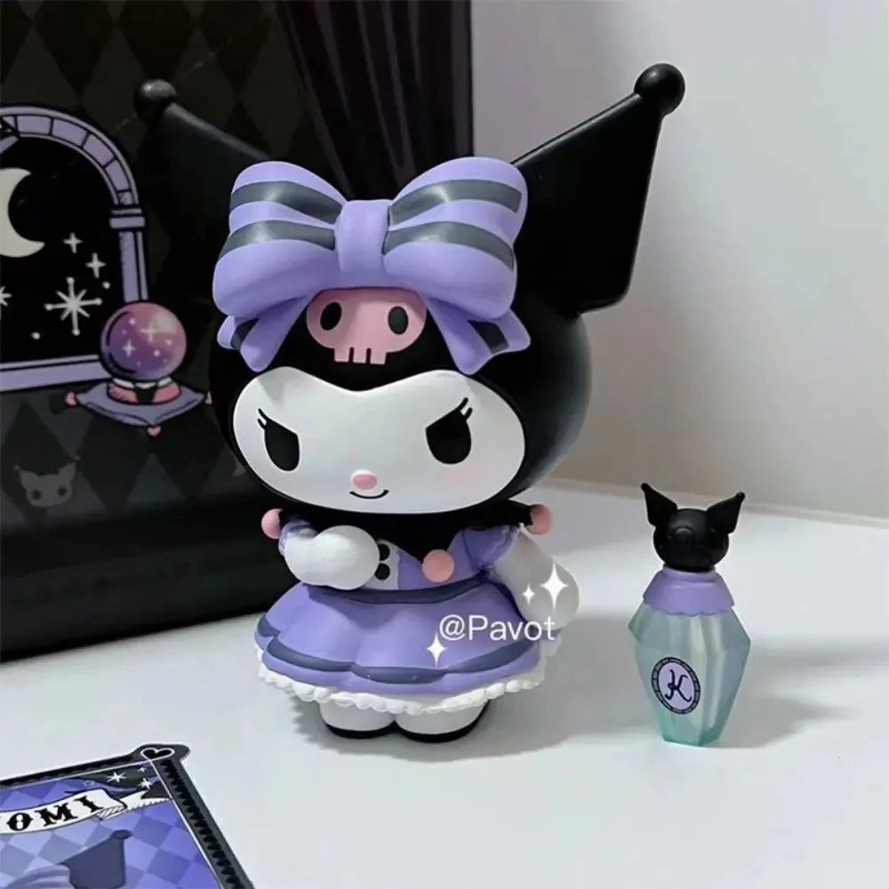Sanrio Blind Box Cartoon Kuromi Doll Lucky Divination Anime Series Action Figure Model Doll Child Toy Desktop Decor Birthday Gif