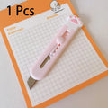 Kawaii Mini Pocket Cat Paw Art Utility Knife Express Box Knife Paper Cutter Craft Wrapping Refillable Blade Stationery Big sale