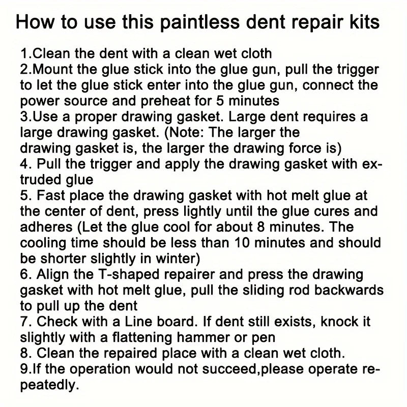 Car Dent Repair Tool Auto Body Part Mechanical Sheet Metal Paintless Dent Removal Puller Kit Hand Tools Kit Set