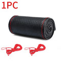 Genuine Leather Steering Wheel Cover For Car Braiding Steering Wheel Protector Covers Anti Scratch Steering Accessories