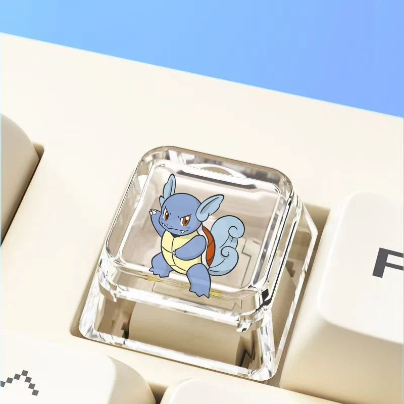 Cross mechanical keyboard personalized anime keycap single Charmeleon Blastoise Eevee transparent cartoon keycap