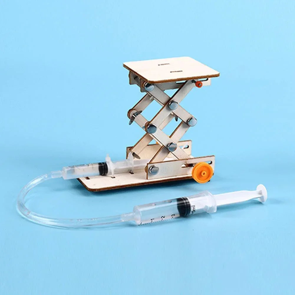 1Set Kids DIY Science Toys Hydraulic Lift Table Model Educational Scientific Experiment Kit for Physics School Projects
