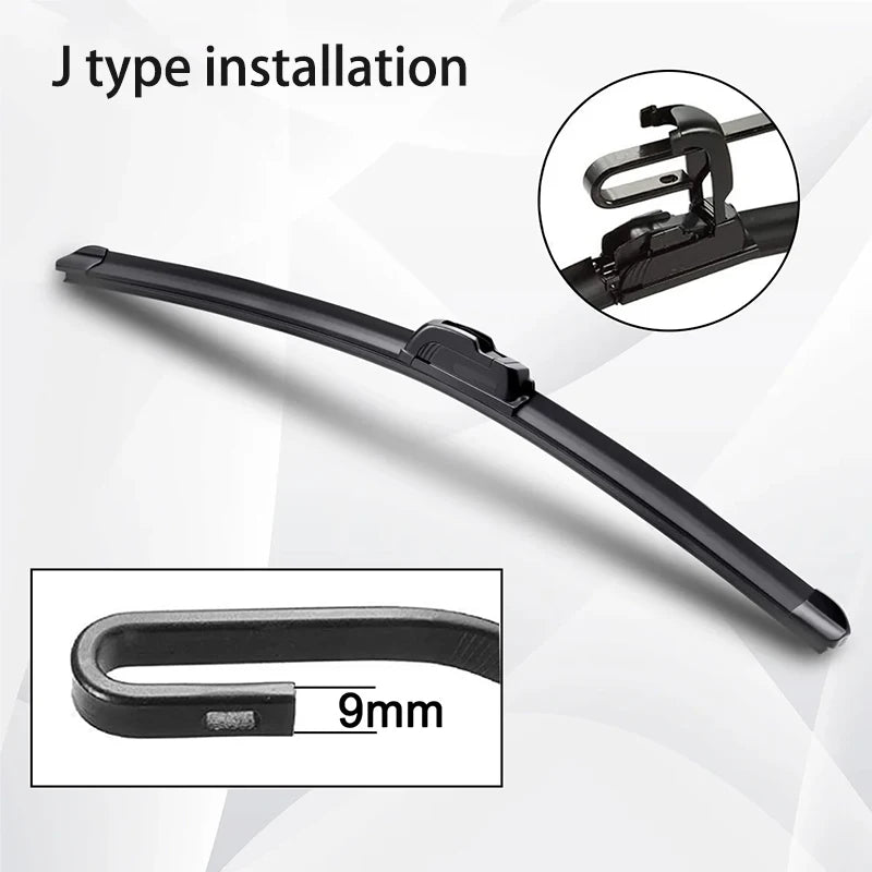 For Nissan Micra K12 2002-2010 Car Wiper U-type Soft Rubber Boneless Wiper HD Quiet Durable Automotive Wiper 21"+18"
