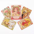 Romantic Lenormand Oracle Cards 10.2*7.2cm English Vision Art Nouveau Floral Motifs 37 Pcs Deck 4*2.8inch For Party, Board Games