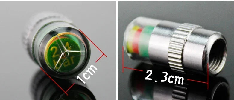 NEW 4pcs Car Tire Pressure Indicator Gauge Alert Monitoring Valve Cap Sensor External Detection