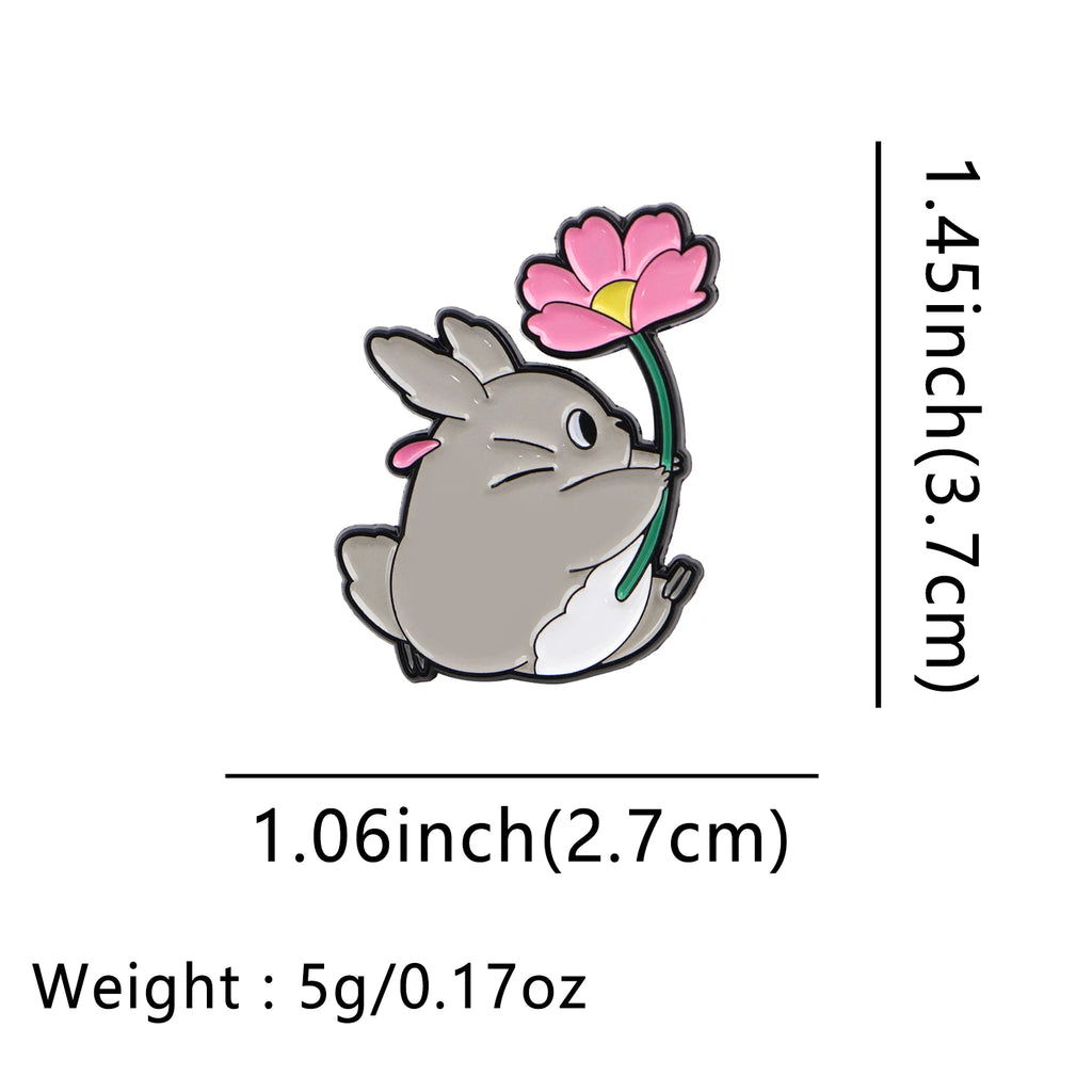 Cute Animal Enamel Pin Anime Movie Badges on Backpack Women's Brooches Hat Lapel Pins Cosplay Accessories Toys Kids Gifts