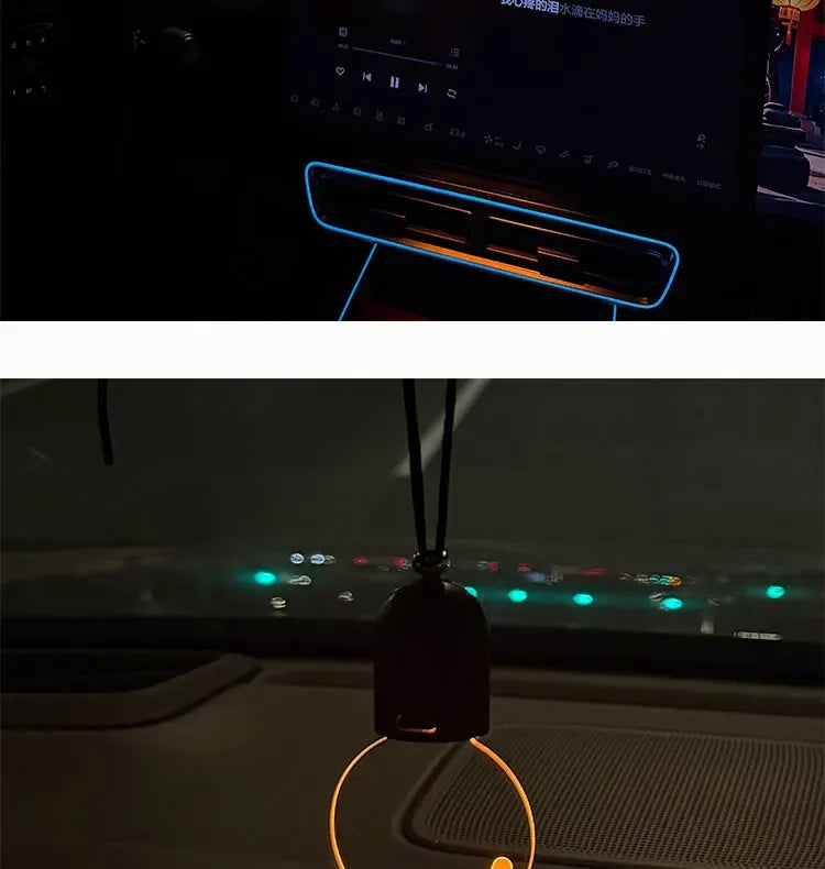 Car mounted small light bulb, interior decoration, car decoration, ambient light, pendant style creative car hanging night light