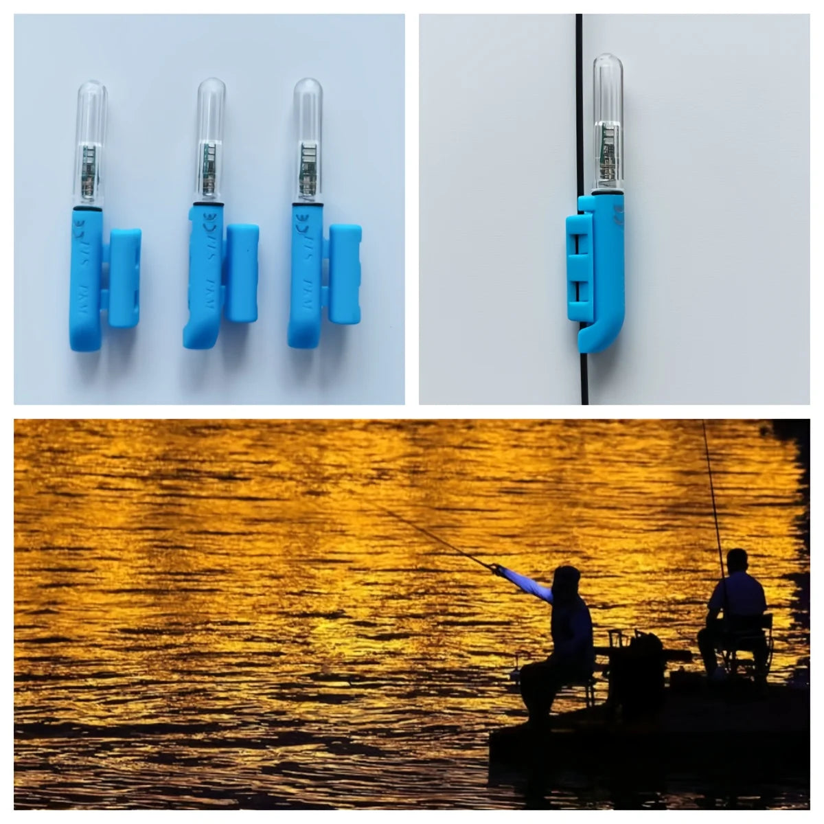 2pcs New night fishing rod tip light, electronic raft rod, casting rod, sea rod sensor night light, fishing stick rock alarm