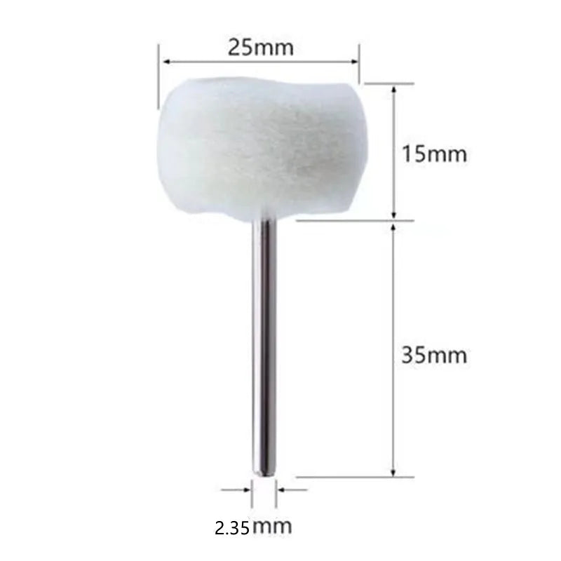 10Pcs Mini grinding sanding head abrasive disc felt 3mm Shank buffing wheels metal Polish Brush Drill Rotary Tool Accessories