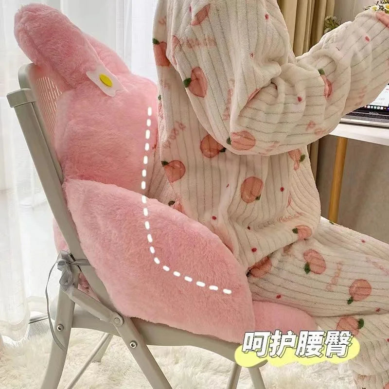 Cartoon Doll Cushion Office Chair Cushion Cute Creative Plush Winter Warm Comfortable Bedding Pillow Gift For Girls Dormitory