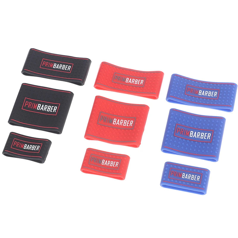 New 3Pcs Professional Barber Clipper Grip Non Slip Barber Clipper Bands Resistance Barber Sleeve Barber Hair Clipper Holder Tool