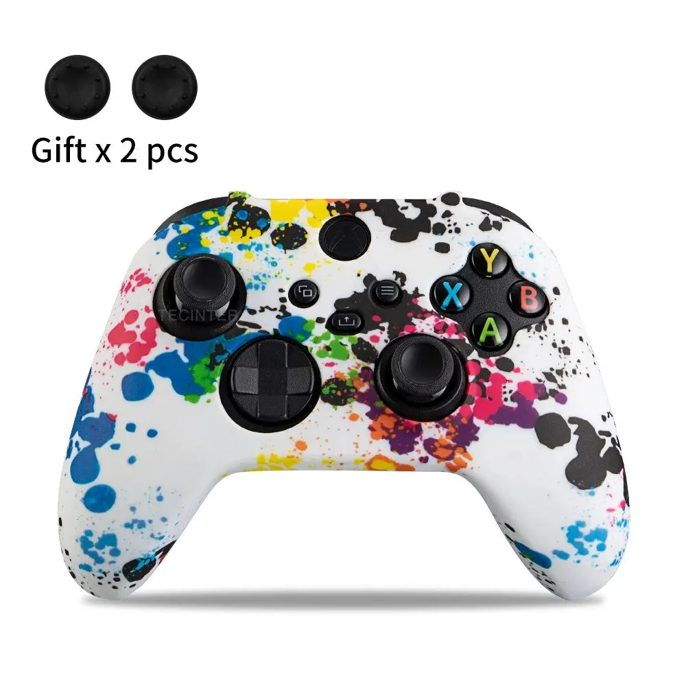 Silicone Protective Case Skin For Xbox Series X/S Controller Gamepad Accessories Thumbstick Grips Caps Joystick Cover Shell