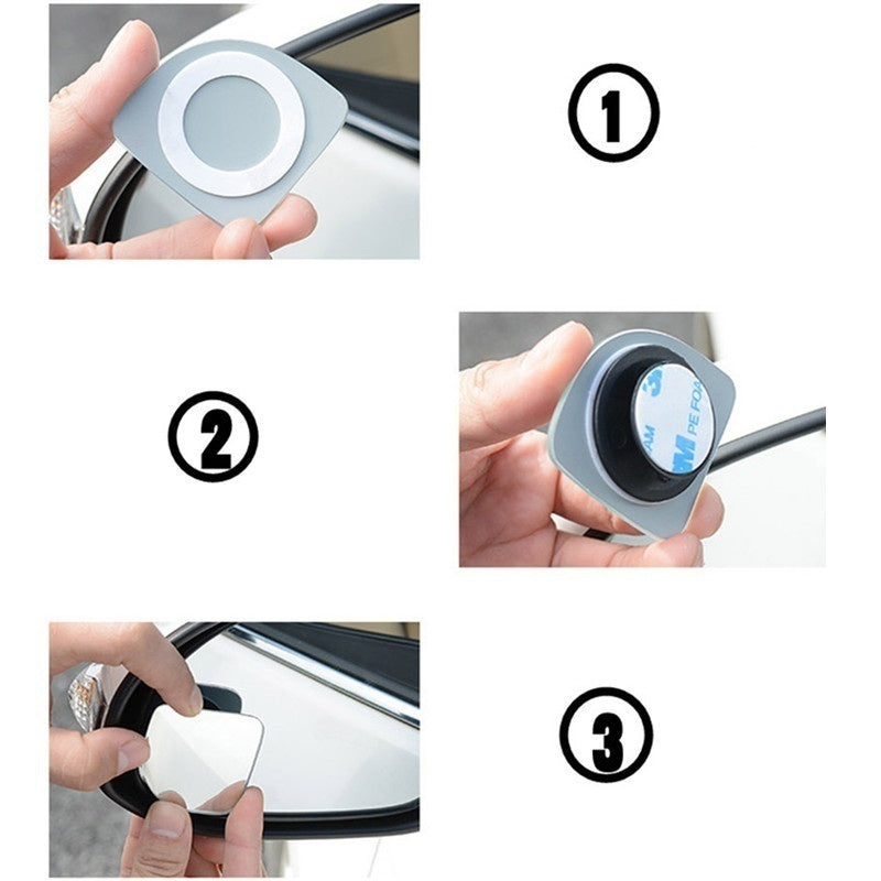 SEAMETAL 2PCS Upgrade Car Rearview Mirror Wide-angle Blind Spot Car Auxiliary Rearview Convex HD Mirrors for Car Accessories