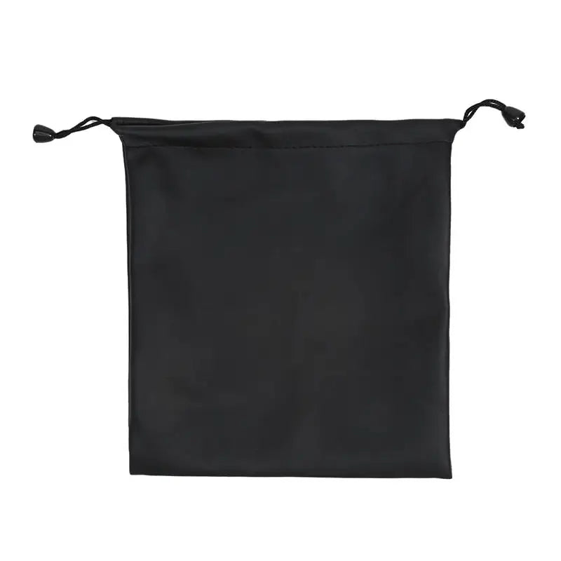 1Pc Draw String Bag Headphone Bags Durable Black Dust-proof Drawstring Bag PU Leather Headset Bag Durable Multi Purpose Storage