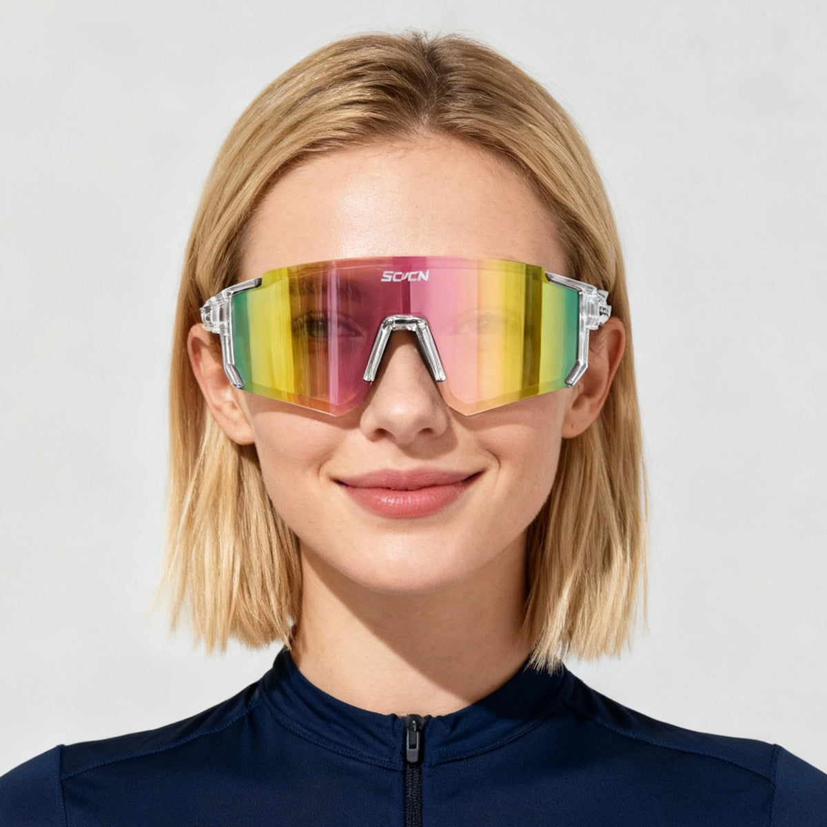 SCVCN Fashion Sunglasses for Men Sport Cycling Glasses Bike Bicycle Hiking Camping Golf UV400 Protection Glasses Women Baseball