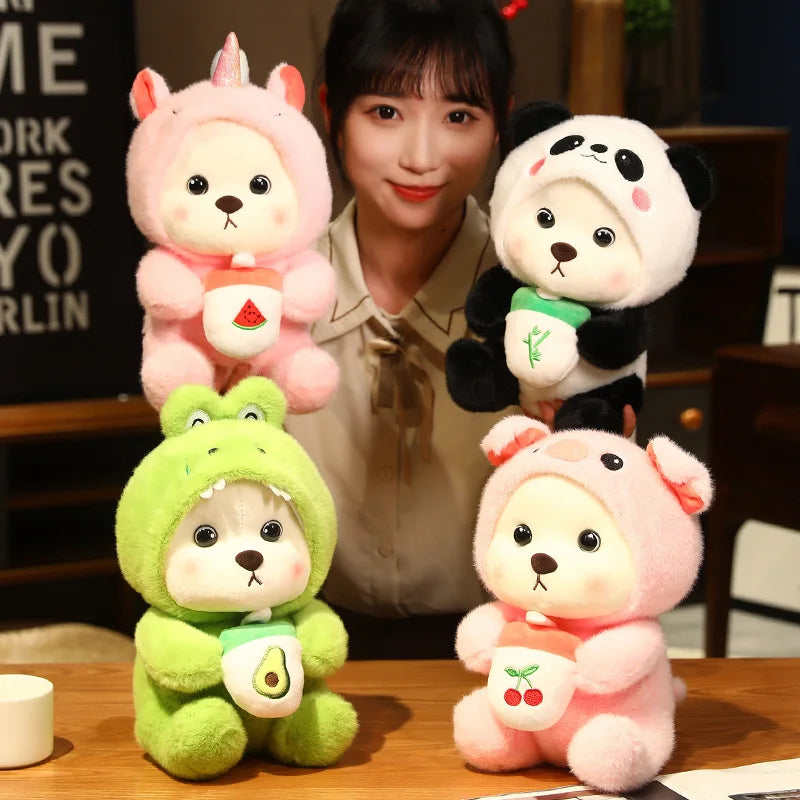25/35cm Anime Cosplay Joint Bear Plush Toy Cute Stuffed Animals Bunny Duck Shark Pig Plushies Doll Kawaii Soft Toys For Girls