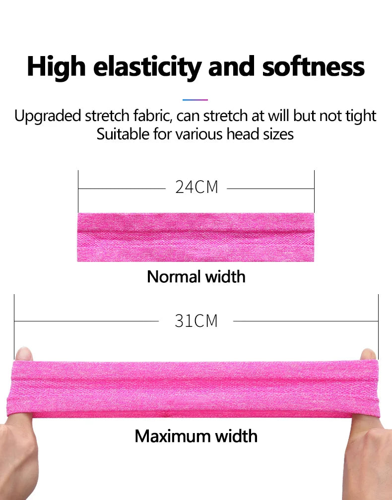 1pcs Sweatband Moisture-Wicking Breathable Men Women Sports Elastic Headband for Fitness gym Running  basketball