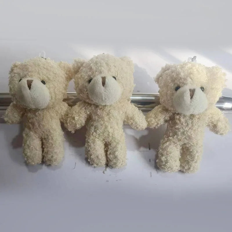 10pcs/lot Teddy Bear Stuffed Plush Toy Mini Bear Doll Toy Keychain Bag Pendants Wedding Decoration Children Birthday Party Gifts