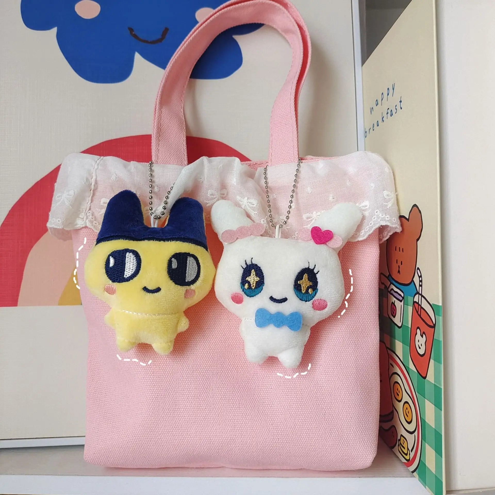Japanese Plush Cartoon Takuma Song Doll Pendant Cute Sweetheart Jima Meiji Doll Brooch Bag Pendant Valentine's Day Gift