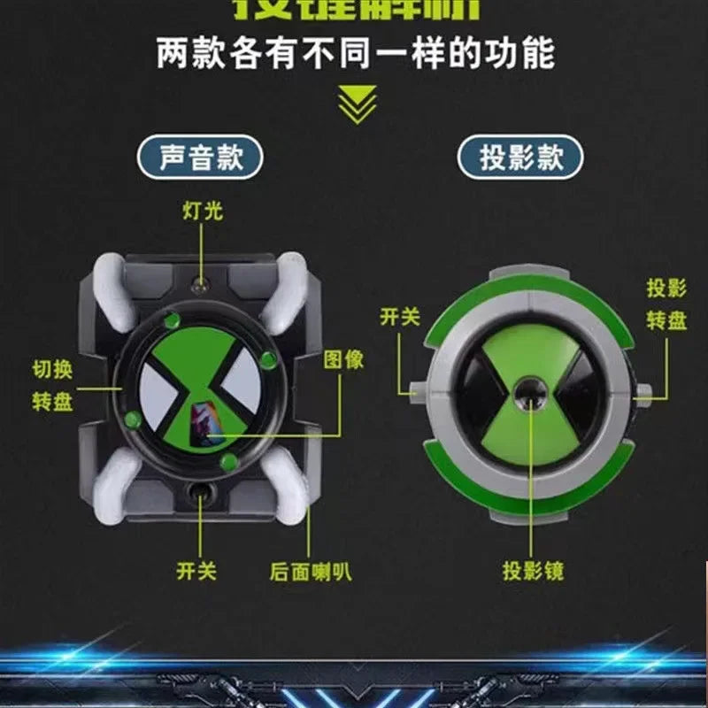Ben10 Omniverse Action Figures Omnitrix Ben Tennyson Projection Watch Sound Light Doll Model Collect Ornaments Gifts Toy
