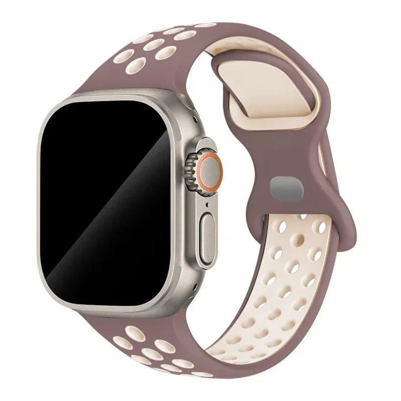 Original Sport Strap for Apple Watch Band 46mm 49mm 45mm 44mm 38 42mm Colored Particles Rubber Band IWatch Ultra 10 9 8 7 6 5 SE