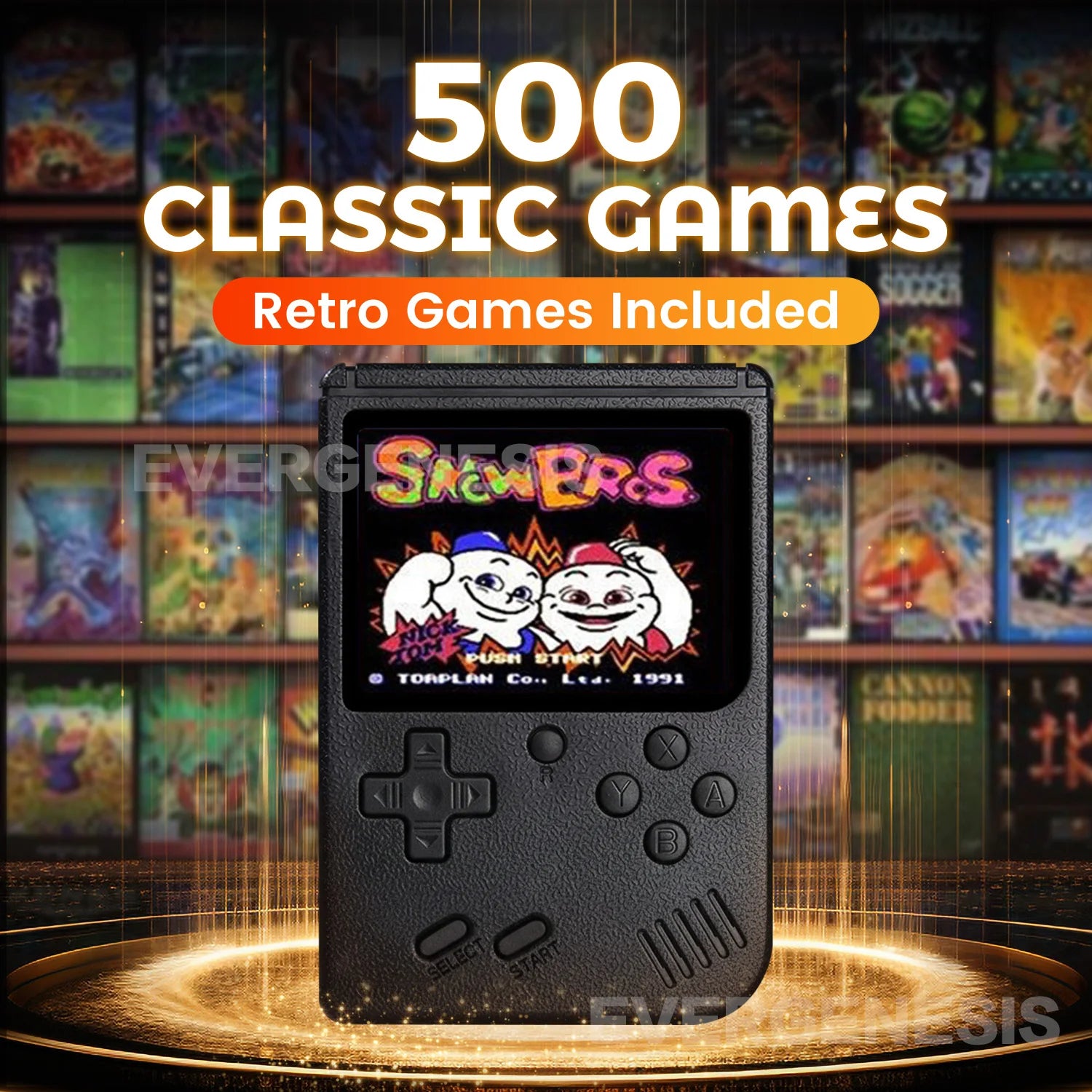 Cute Color Portable Mini Plus Handheld Video Game Console 3.0 Inch Color LCD Kids Color Game Player Built in 500 Games